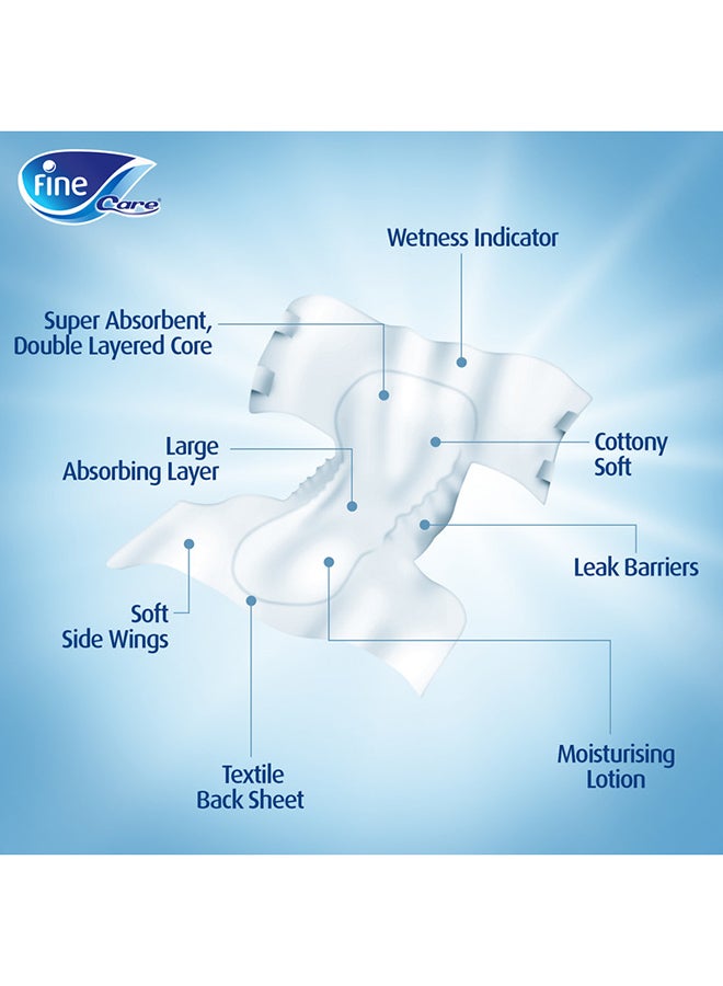 Fine Care Incontinence Adult Unisex Briefs, Disposable & Super Absorbent for Maximum Odor Protection, Size Small, Waist (51-75cm) Pack of 4 - Image 2