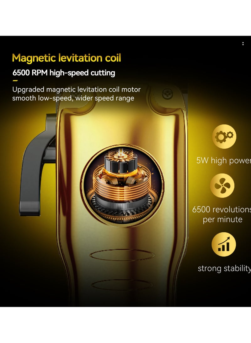 Kemei KM-511 Golden Fast Speed LED Display Hair Clipper Adjustable 3Level Stainless Steal Blade Ergonomic Salon Quality Trimmer - Image 5