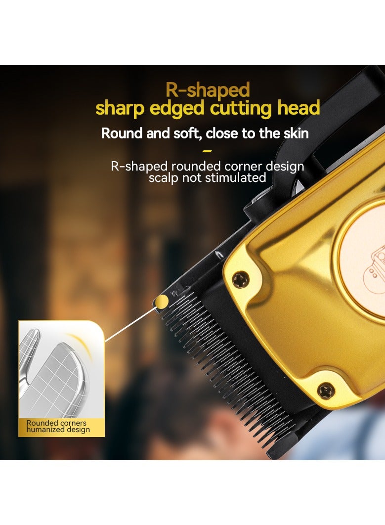 Kemei KM-511 Golden Fast Speed LED Display Hair Clipper Adjustable 3Level Stainless Steal Blade Ergonomic Salon Quality Trimmer - Image 4