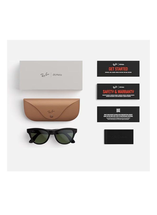 راي بان إطار META SKYLER (الجيل 2) عدسات سوداء لامعة G-15 خضراء - Image 4