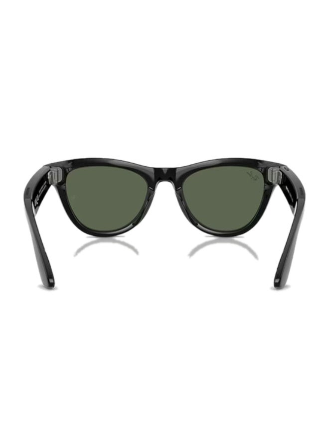 راي بان إطار META SKYLER (الجيل 2) عدسات سوداء لامعة G-15 خضراء - Image 3