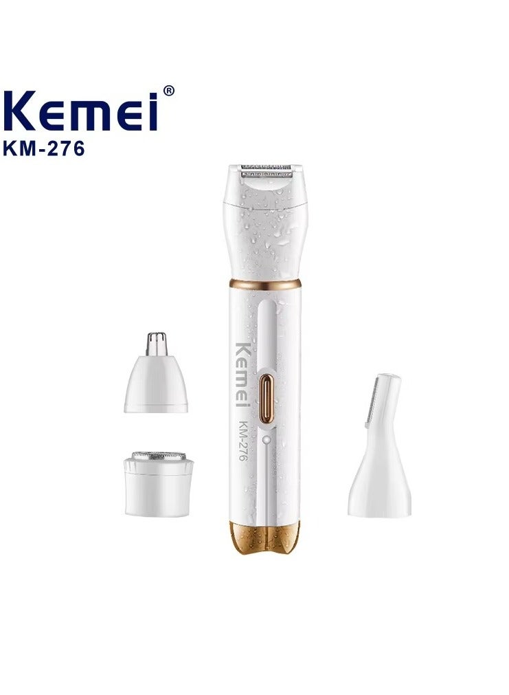 KEMEI 4-in-1 Rechargeable Women's Shaver and Eyebrow Trimmer KM-276 - Image 1