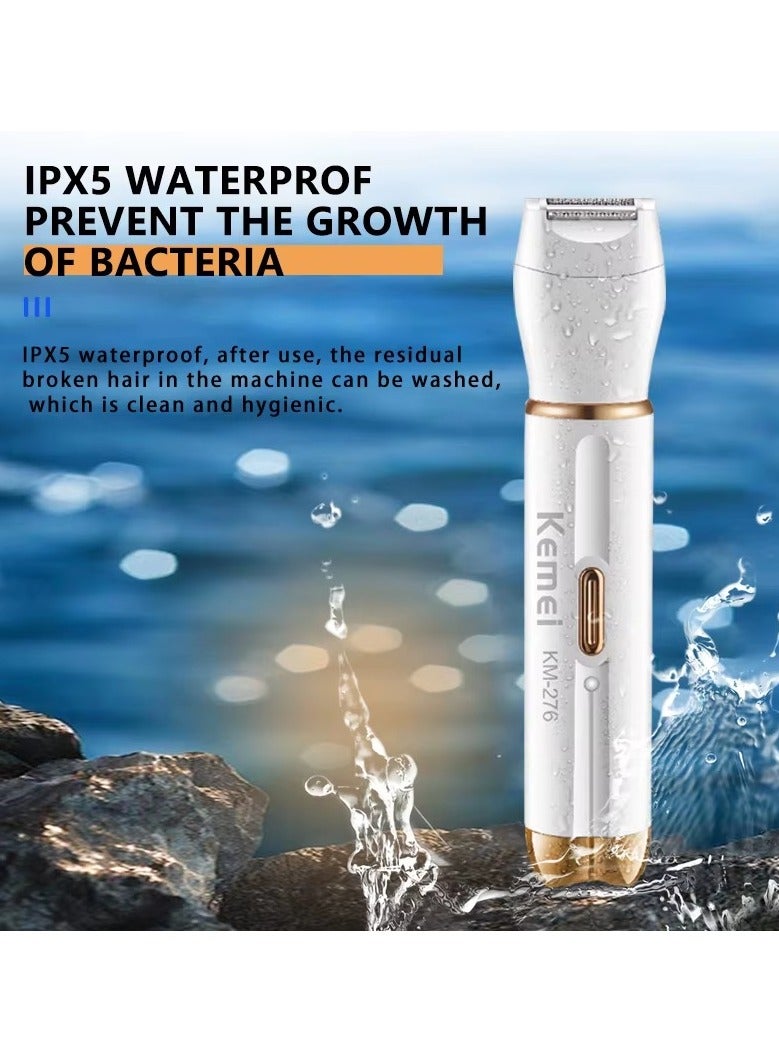 KEMEI 4-in-1 Rechargeable Women's Shaver and Eyebrow Trimmer KM-276 - Image 4