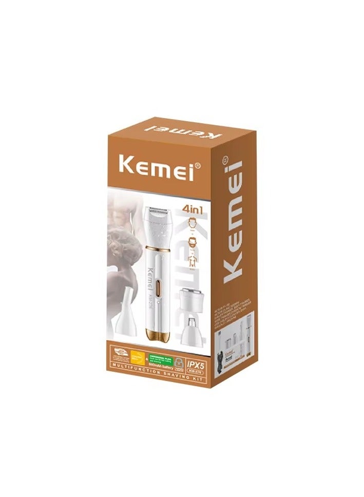 KEMEI 4-in-1 Rechargeable Women's Shaver and Eyebrow Trimmer KM-276 - Image 5