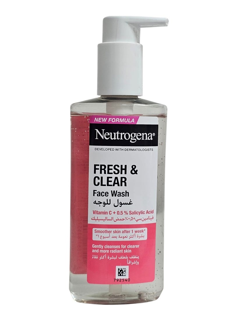 Neutrogena Face wash with Vitamin C + 0.5% Salicylic Acid for smoother skin after one week, 200mlml - Image 1