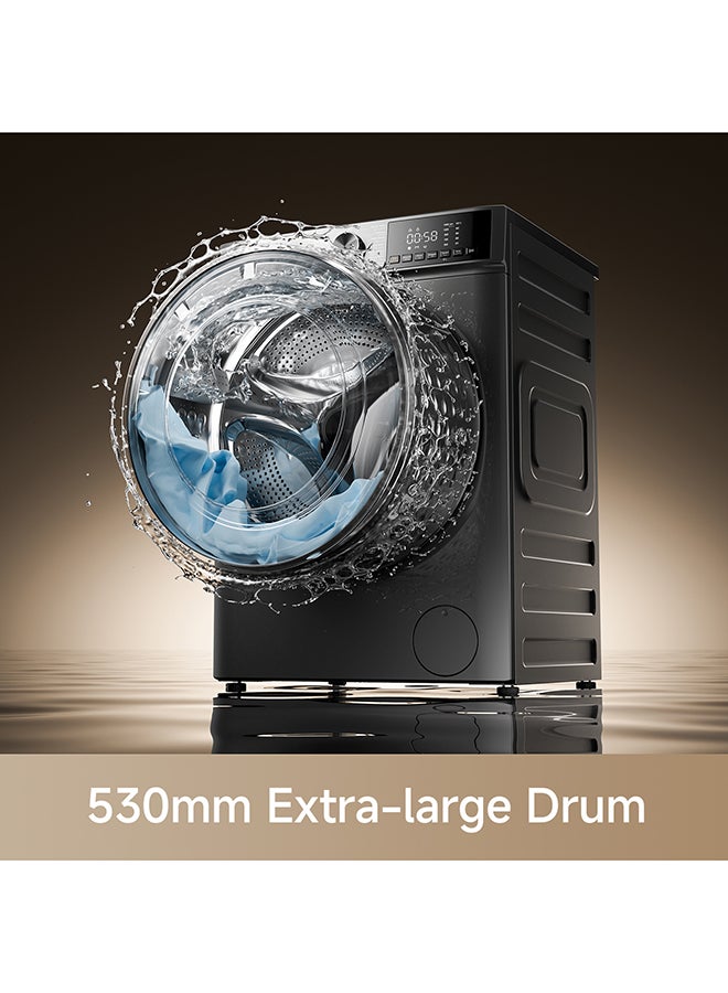 دريم غسالة تحميل أمامي M5 سعة 10 كجم، 1400 دورة في الدقيقة، غسيل بالبخار، 16 برنامج، غسالة أوتوماتيكية بالكامل، شاشة LED رقمية، قفل للأطفال، وظيفة كتم الصوت، 2 كيلو واط، فولاذ مقاوم للصدأ - Image 4