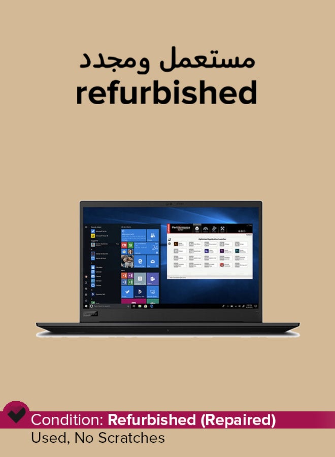 Lenovo Refurbished - Thinkpad P1 Gen 3 Laptop With 15.6-Inch Display,Xeon W-10855M Processor/Hexa Core/16GB RAM/512GB SSD/NVIDIA Quadro T2000/Windows 11 Pro English Black - Image 1