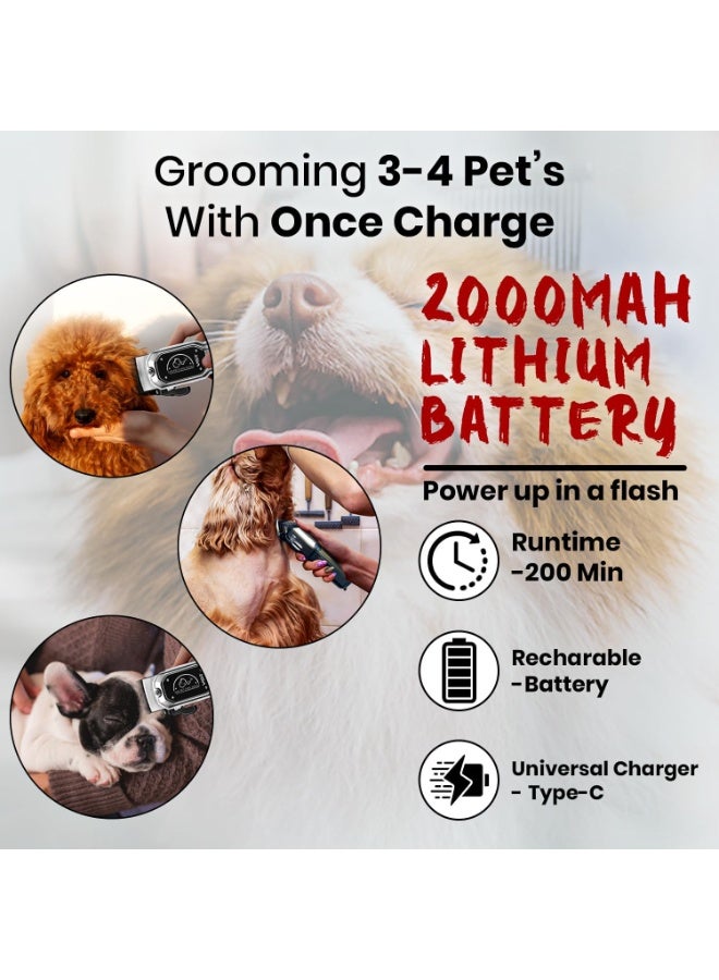 في جي آر مقص شعر الحيوانات الأليفة القابل لإعادة الشحن من VGR، فضي - V-201 - Image 4