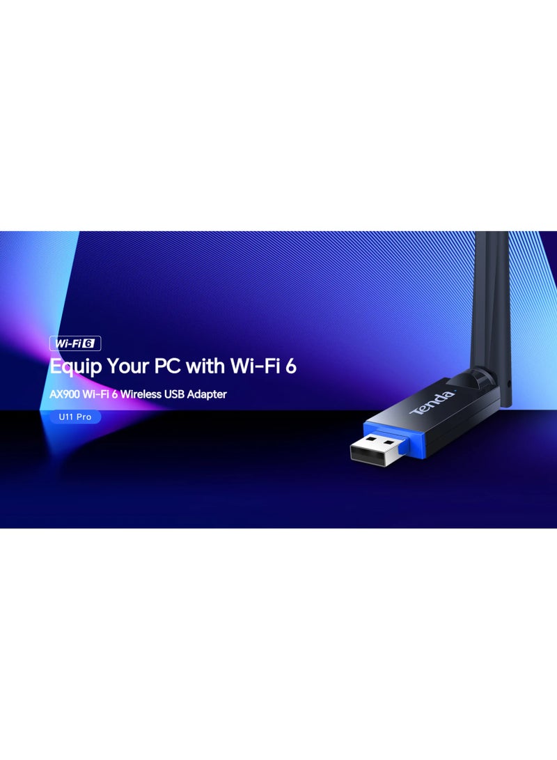 تيندا U11 برو تندا AX900 واي فاي 6 دونجل واي فاي - محول USB لاسلكي مزدوج النطاق للكمبيوتر/سطح المكتب/اللابتوب - بدون تعريف - توصيل وتشغيل - USB2.0 - WPA2 - وضع AP الناعم - يدعم ويندوز 7/10/11/لينكس 3.10+/UOS - Image 5