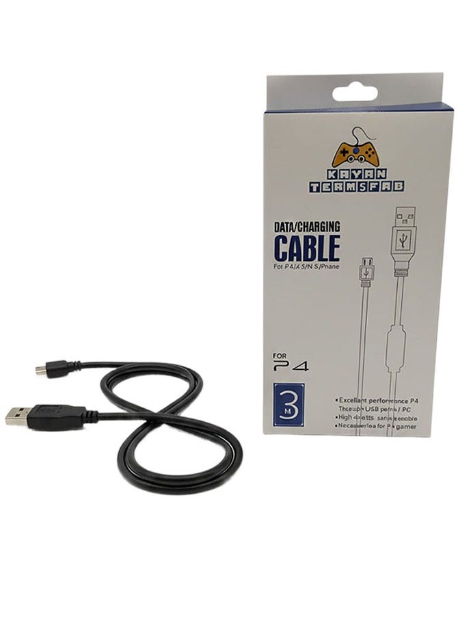 كايان تيمسفاب TB-P4 كابل بيانات وشحن 3M لجهاز PS4 / Xbox / الهواتف – متين للغاية - Image 1