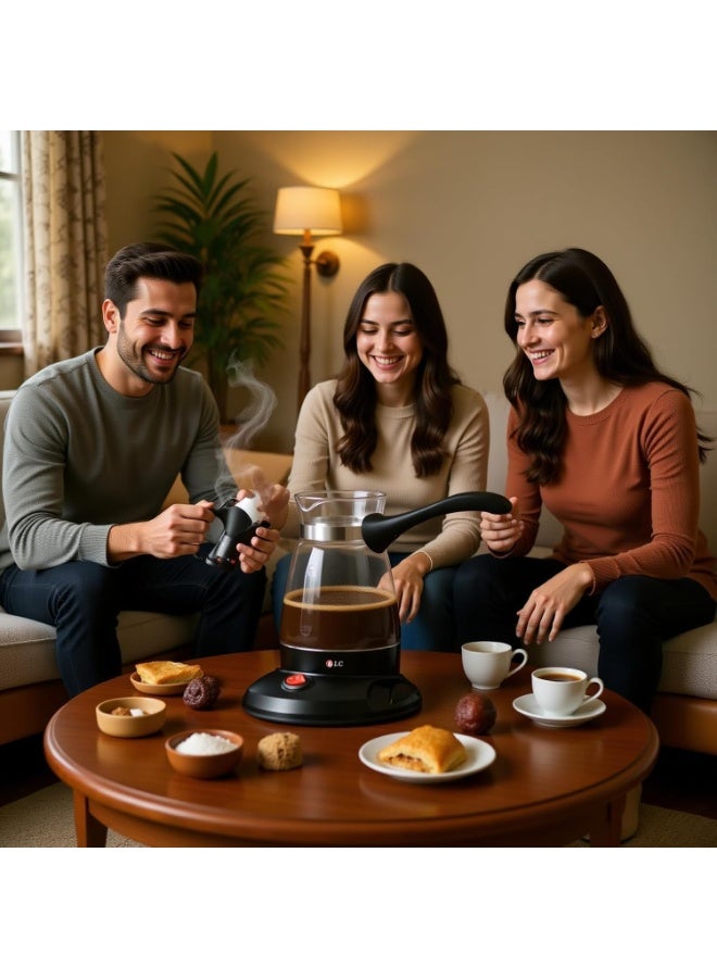 DLC Turkish Coffee Maker 500ml, 600W Electric Coffee Pot – Traditional Style, Fast Heating, Easy to Use & Clean, 2 Years Warranty – 500 ml 600 W 38107 Multi Colour - Image 3