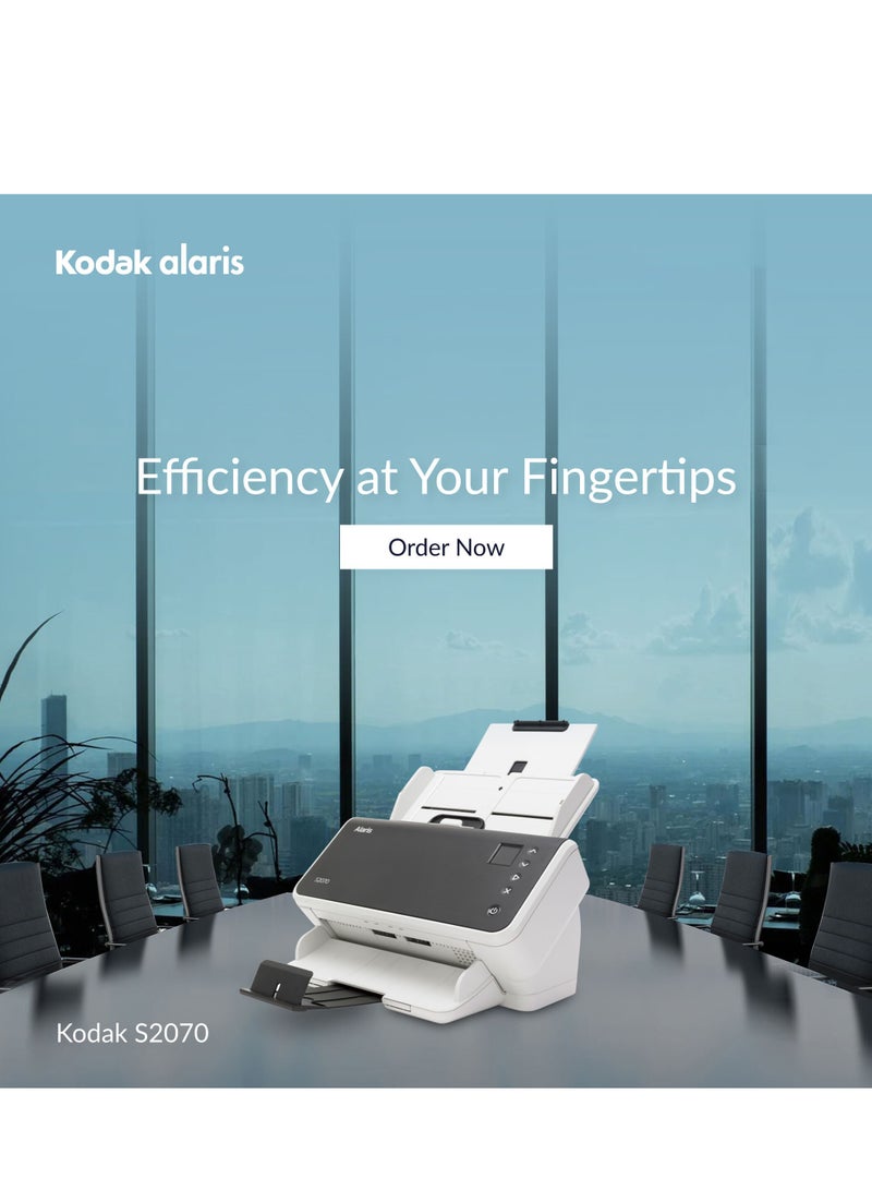 Kodak Alaris S2080W Sheetfed Scanner 80ppm A4 Business Document Scanner with Wireless and USB Connectivity, 80-Sheet Automatic Feeder, 600 DPI CCD Resolution, LED Light Source, High-Speed Professional Office Scanner for Paper, Photo, Business Cards, Invoices, Contracts, Receipts, Efficient Document Management, Ideal for Workgroups and Enterprise Workflows, Durable 36W Power-Saving Design with Reliable Kodak Quality S2080W - Image 2