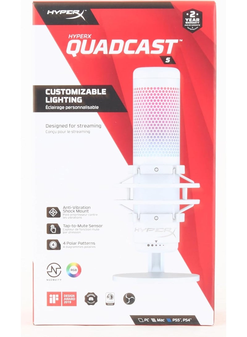 HYPERX QuadCast S White, 519P0AA - Image 1