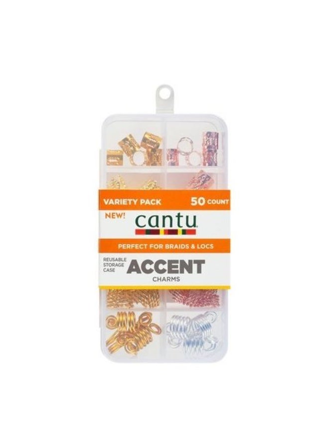 Cantu Accent Charms Variety Pack with Case, Perfect for Braids & Locs - - Image 1