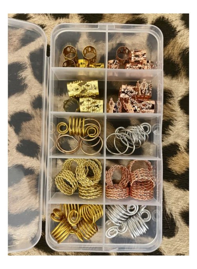 Cantu Accent Charms Variety Pack with Case, Perfect for Braids & Locs - - Image 2