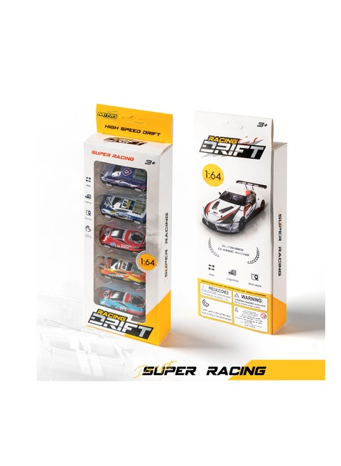 Die-Cast Drift Series Super Racing Drift Car Collection 5-Pack