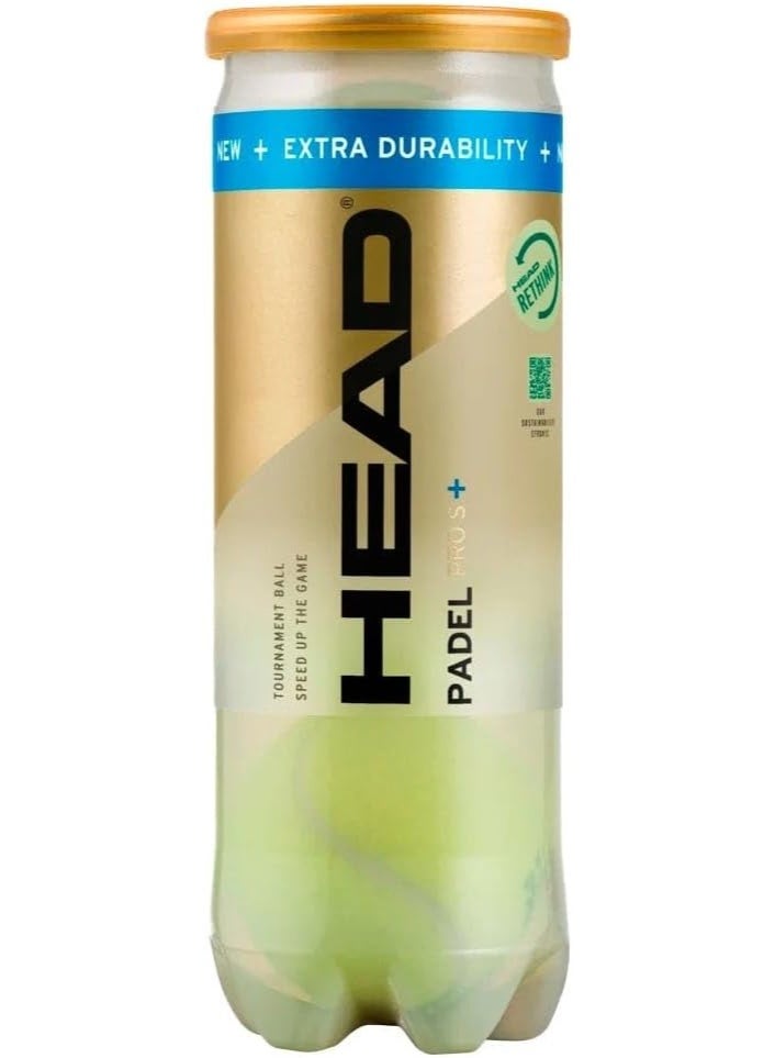 هيد كرات باديل برو S+ – علبة من 3 – كرات باديل مضغوطة فاخرة لأقصى سرعة ودقة - Image 1