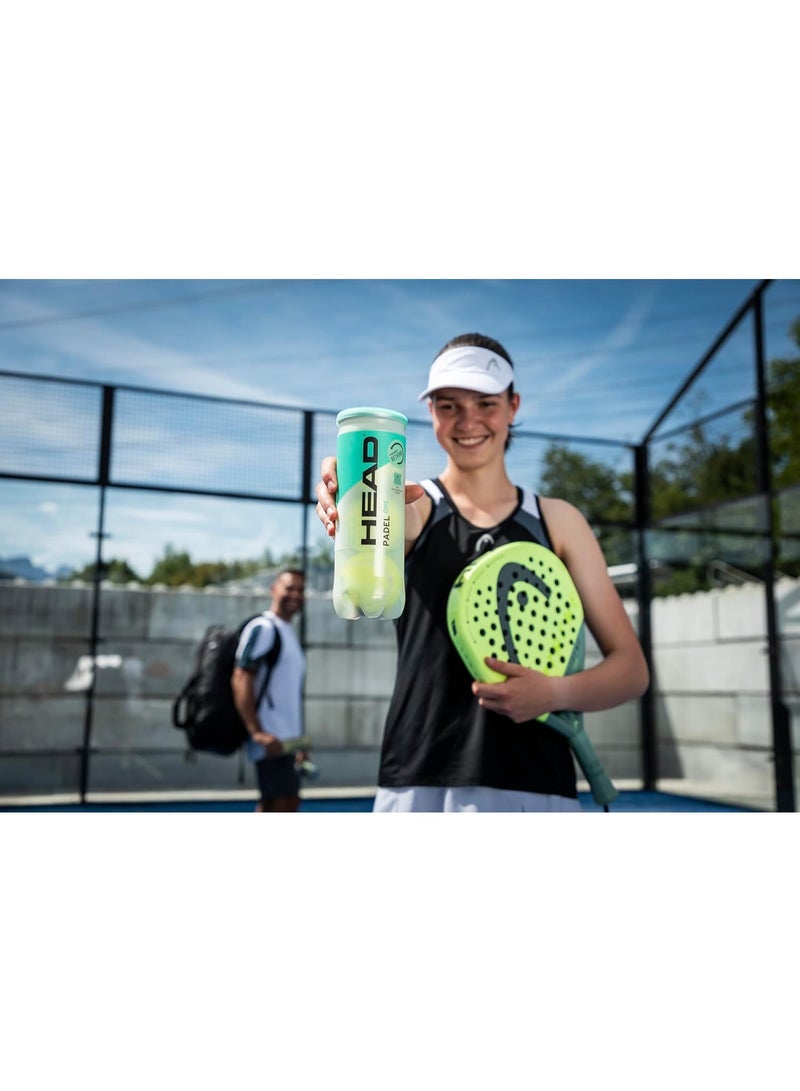 HEAD Padel One Balls – Can Of 3 – High-Performance Pressurized Padel Balls For Consistent Speed & Control - Image 4