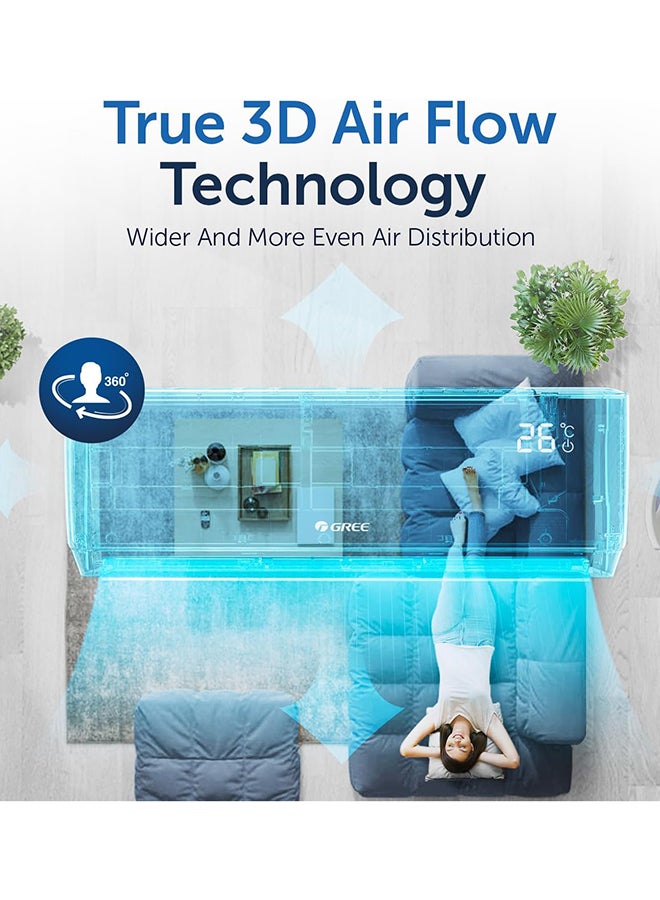 Gree 2.5Ton Portable Air Conditioner With Remote controlled, Child Lock Protection, LED Display, Up To 24M Air Flow, Sleep Mode Function, Rotary Compressor, Q4MATIC-P30C3 - 5 Years Full Parts Warranty 2720 W Q4MATIC-P30C3 white - Image 4