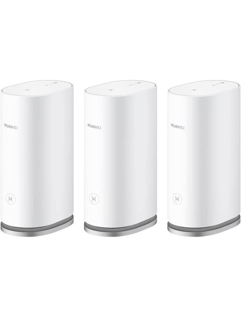 HUAWEI WiFi Mesh 3 AX3000 - Whole Home Mesh WiFi System, Seamless & Speedy, Up to 3000Mbps, Connect 250+ Devices, Ultra-Fast Connection in Med-Large Homes Pack of 3 WS8100 White - Image 1