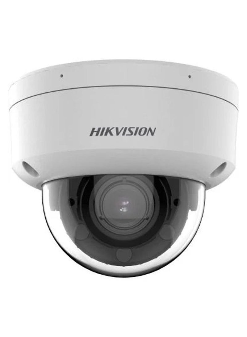HIKVISION DS‑2CD2783G2‑LIZS2U 8MP 4K Ultra HD IP Network Camera, Motorized 2.8–12mm Varifocal Lens, WDR 120dB, IR + White Light 40m, AcuSense Human/Vehicle Detection, MicroSD Slot (up to 512GB), PoE, IP67 & IK10 Vandal Resistant, Dual Microphone, White | DS-2CD2783G2-LIZS2U - Image 1