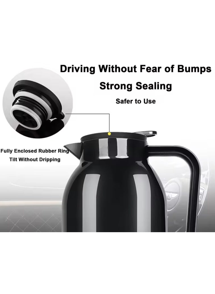 DLC 1.3L Car Electric Kettle & Thermos – Dual 12V/24V Fast Boiling Travel Kettle, Stainless Steel, Auto Shut-Off, Touch Screen, 2-Year Warranty 1300 ml 24 W 2254 black - Image 3