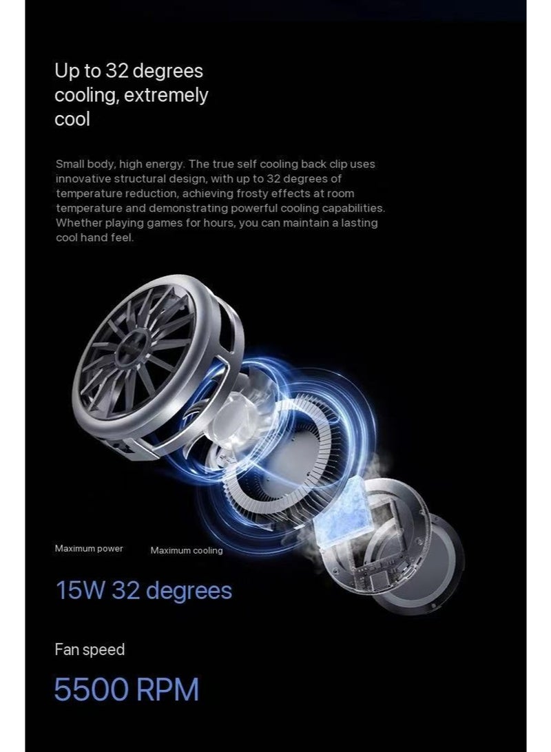 realme Exclusive Magnetic Cooling Back Clip PRO - Dual-Mode Semiconductor Cooling E-Sports Level Cooling Artifact grey - Image 2
