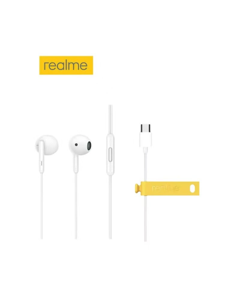 realme Buds Classic White In-Ear Wired Earphones white - Image 1