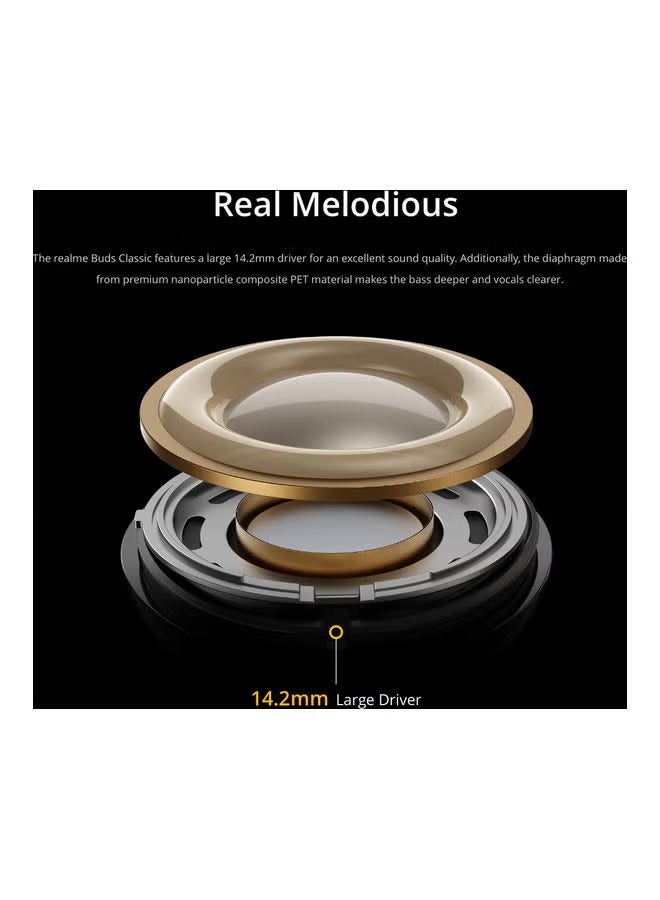 realme Buds Classic White In-Ear Wired Earphones white - Image 5