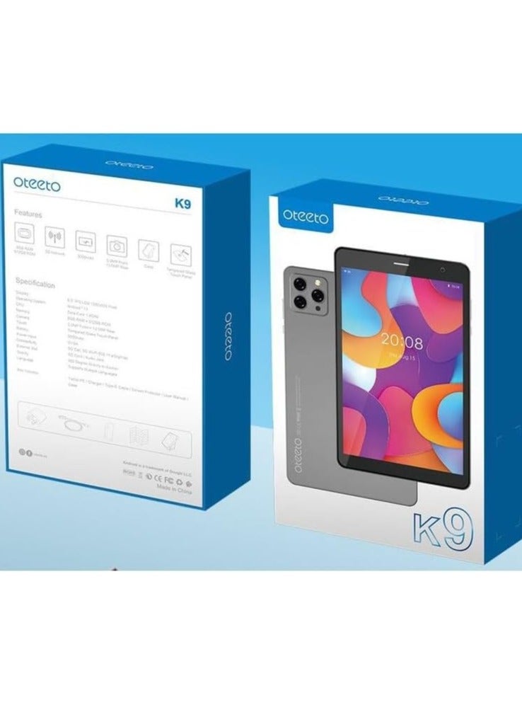 Oteeto Tab K9 5G Android Tablet With 8-Inch Display 5.0 MP Front 13.0 MP Rear Camera 8GB RAM 512GB ROM and 5000 mAh Battery With Keyboard - Blue - Image 5