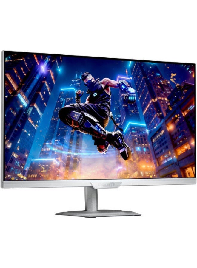جيجابايت M27UP-ICE 27" 4K UHD 160Hz/320Hz Dual-Mode Gaming Monitor, SS-IPS, 1ms, HDR400, 95% DCI-P3, HDMI 2.1, DP 1.4, USB-C 18W, FreeSync, G-Sync, KVM, Height-Adjustable white - Image 3