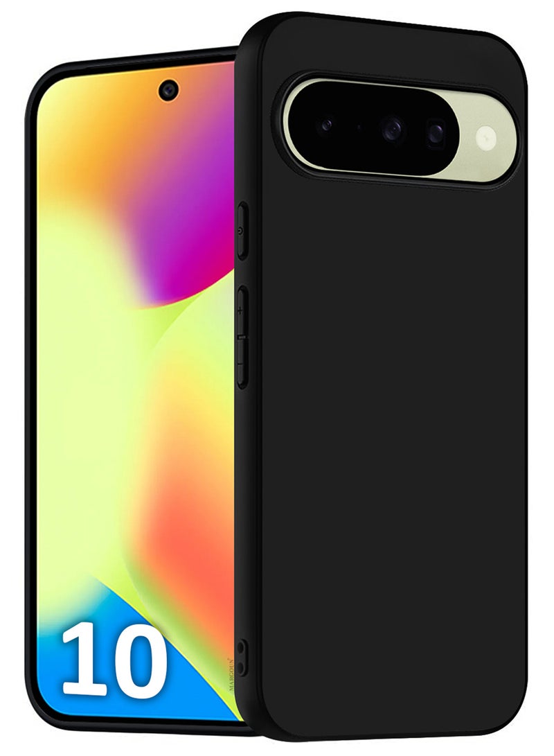 MARGOUN Slim Silicone Shockproof Case for Pixel 10 - Hard Silicone - Anti-Fingerprint and Durable Case Cover - Black-1 - Image 1
