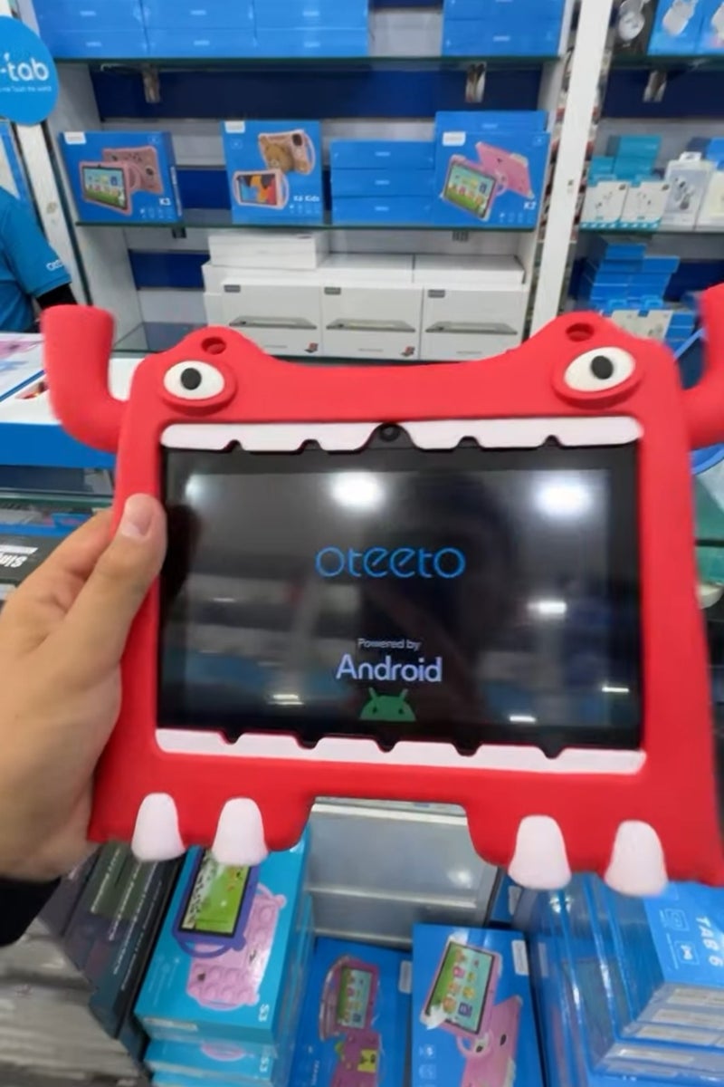 Oteeto Tab 73 Kids Tablet 7 Inch IPS LCD Screen WiFi 5G 6GB RAM 128GB ROM 3500mAh Battery Red - Image 2