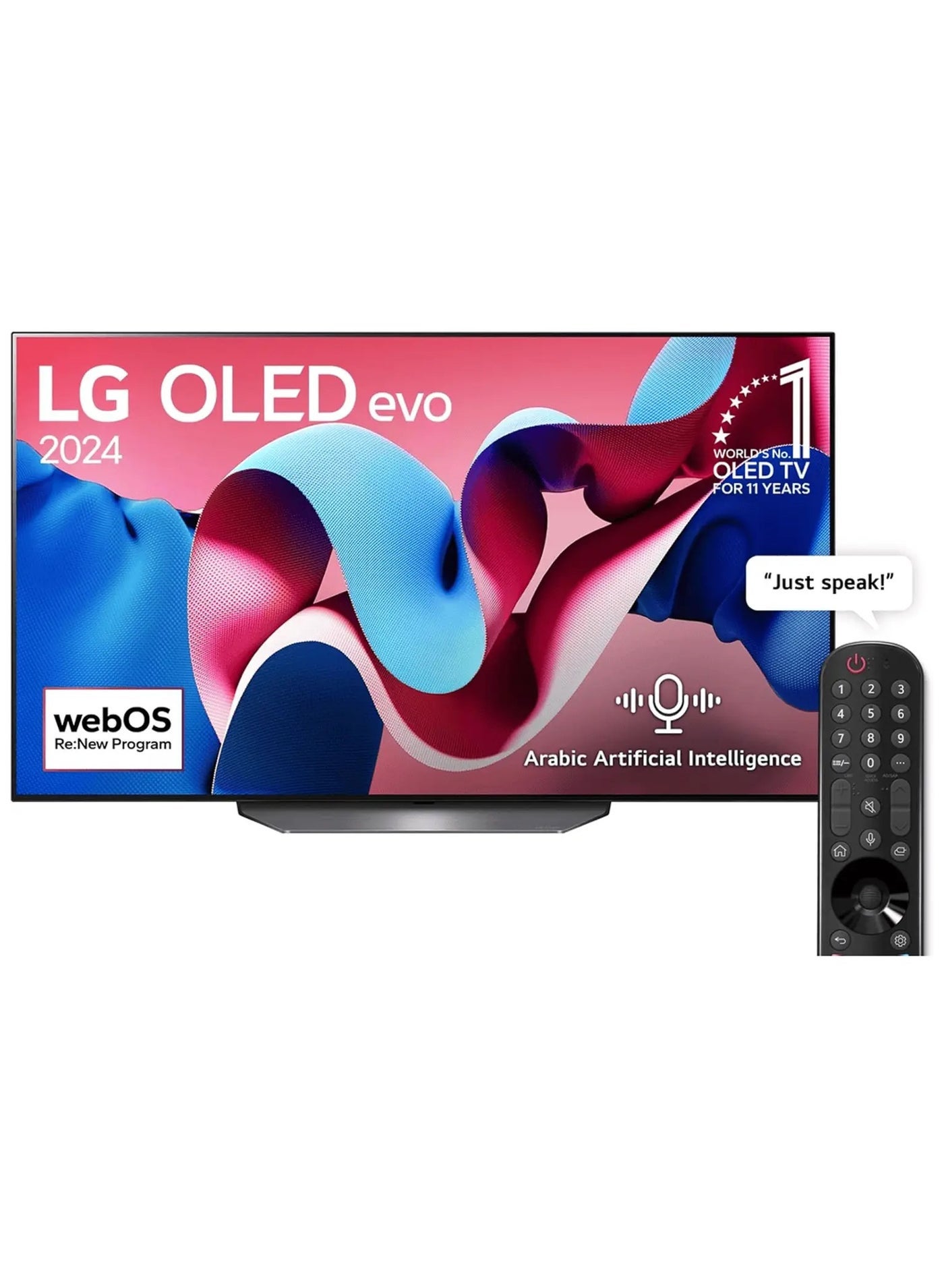 65-Inch 4K OLED TV – OLED65CS4VA OLED evo Tv | α9 Gen7 AI Processor, 120Hz, HDR10, Dolby Vision & Atmos, webOS 24 Smart TV with Magic Remote, HDMI 2, G-Sync & FreeSync (International) OLED65CS4VA Black