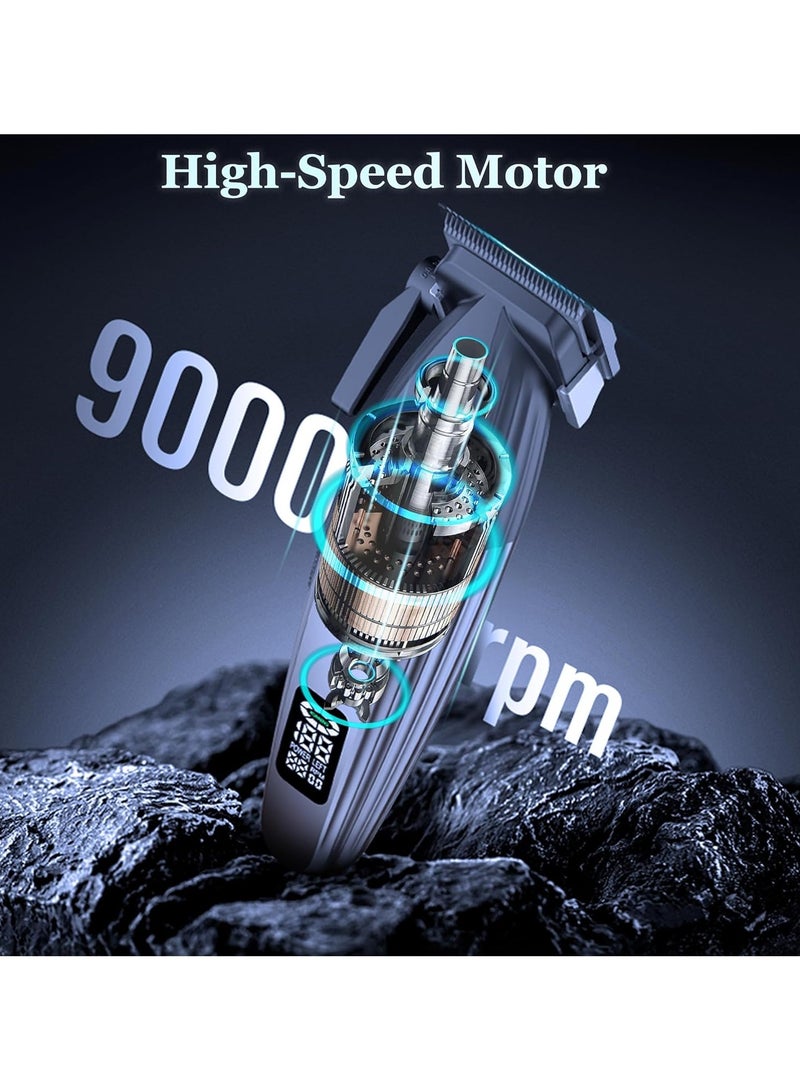 KEMEI 8536 Professional Hair Clippers for Men, Cordless Barber Clipper and Trimmers Set with LED Displays, 9000 RPM Hair Cutting Kits with Charging Bases - Image 3