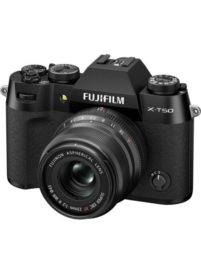 فوجي فيلم FUJIFILM X-T50 Mirrorless Camera (Black) - Image 5