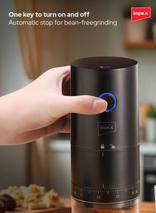 مطحنة قهوة قابلة لإعادة الشحن | مطحنة قهوة كهربائية محمولة مع 38 مستوى طحن | بطارية 1500 مللي أمبير، تشغيل بلمسة واحدة | للإسبريسو، الضغط الفرنسي، التخمير البارد، الأعشاب، إلخ | مثالية للسفر، التخييم، المكتب، إلخ | CGR3002 - view 3