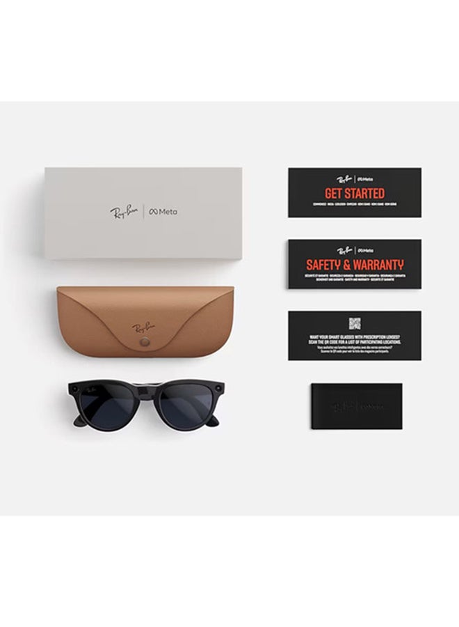 راي بان | إطار ميتا هيدلاينر (الجيل 2) أسود غير لامع عدسات جرافيت - Image 4