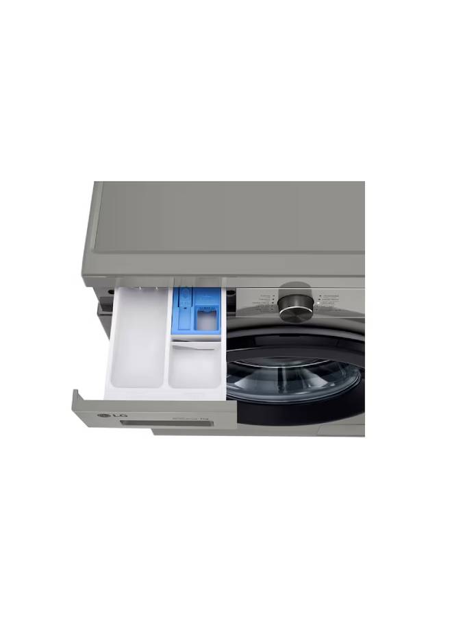 LG 7 kg Front Load, 1400RPM, ThinQ (Wi-Fi) silver F4Y2QYG6P Platinum Silver - Image 5