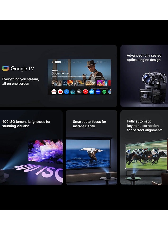 شاومي بروجيكتور ذكي L1 برو FHD 1080P BHR9586EN - أسود - Image 2