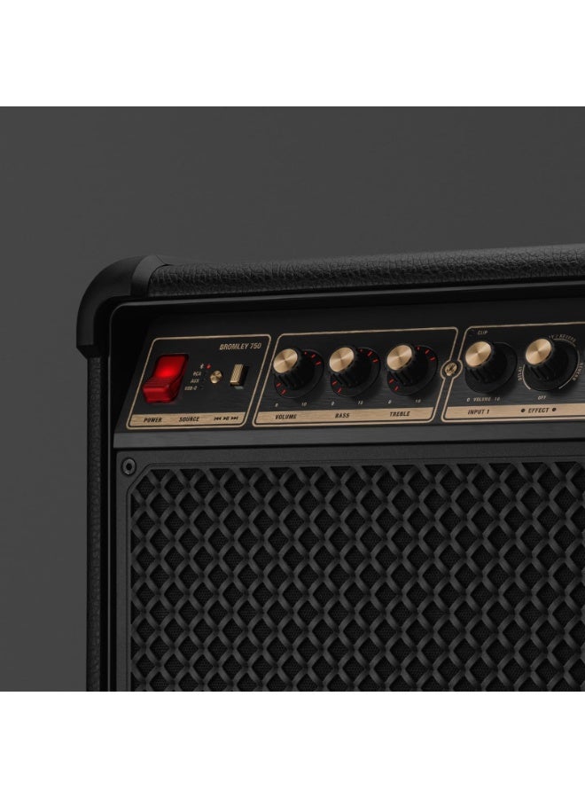 Marshall Bromley 750 Powerful party speaker with True Stereophonic 360° sound - 40+ Hours of Portable Playtime / Sound Character Control / Integrated Stage Lights / Sound character control - Black - Bromley 750 Party Speaker - Image 4