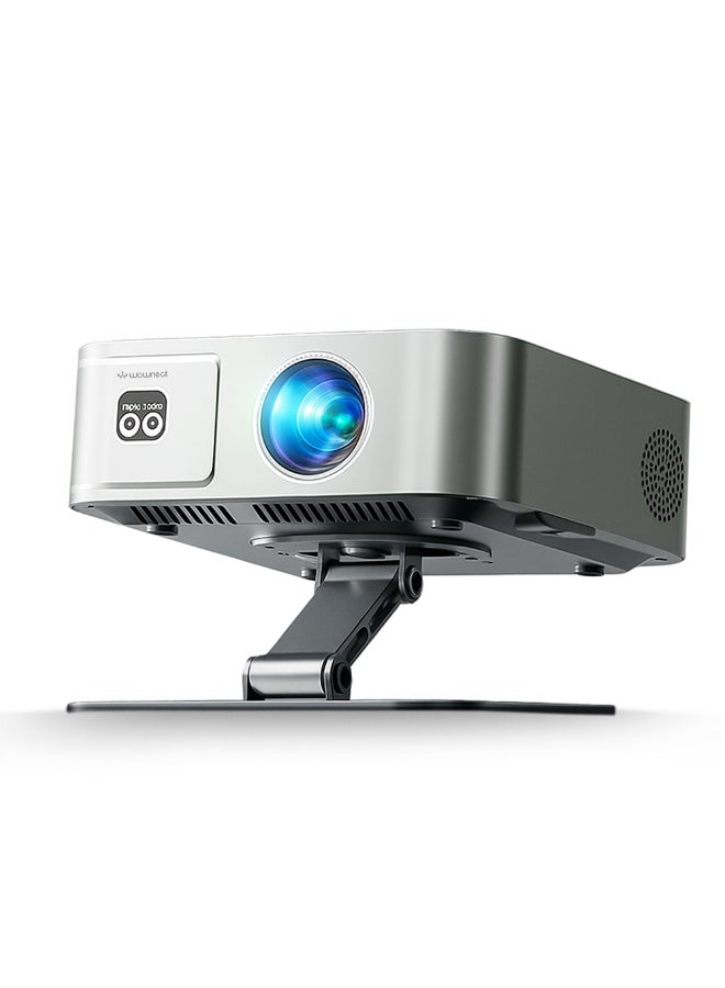 وونكت Portable Smart Projector |200 ANSI Lumens 1080P 4k SupportMax 250" Screen, Android 12, Auto Focus & Keystone, Built-in WiFi & Bluetooth, Supports Netflix/Prime/YouTube/4K -Grey Q9 720p grey - Image 1