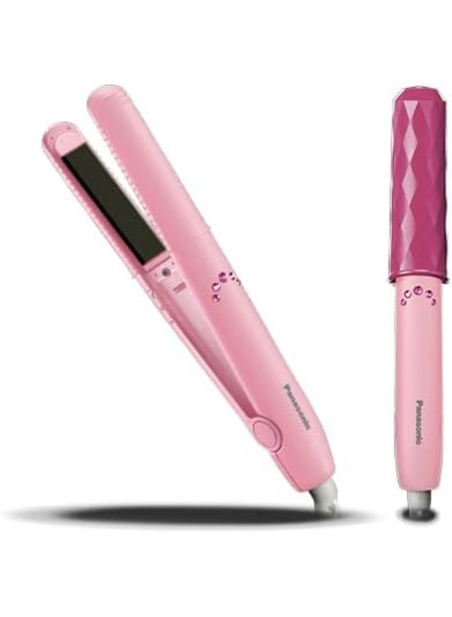 باناسونيك مكواة شعر باناسونيك EH-HV11-P615 مزوّدة بصفائح سيراميكية، بدرجة حرارة احترافية 210°C، وتصميم خفيف الوزن لتصفيف ناعم وسلس. - Image 1