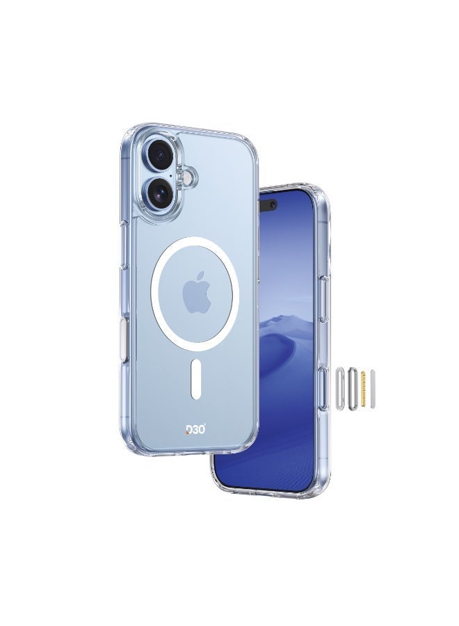 ArmorPro D3O Protected TPU+PC MagSafe Clear Case with Capture Button White for iPhone 17 – Advanced Shockproof Protection with Durable TPU+PC Materials and Elegant Transparent Design - Image 1