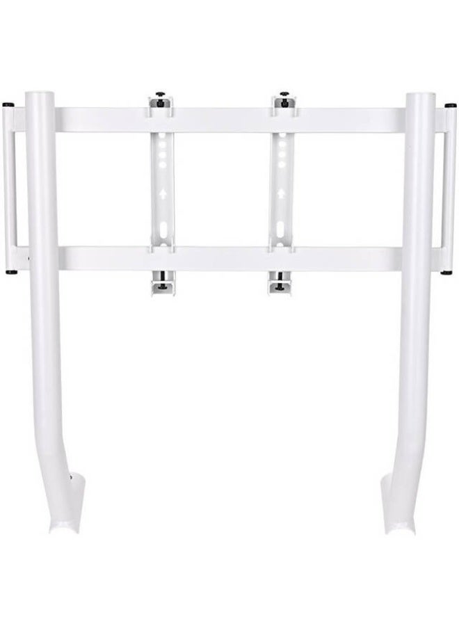 Thermaltake GR300 Snow Monitor Mount, Steel Frame, Adjustable Height, VESA Compatible 75×75 to 400×200, Supports 32″–50″ Monitors up to 35 kg, Cable Management, for Racing Simulator Cockpit, White - Image 2