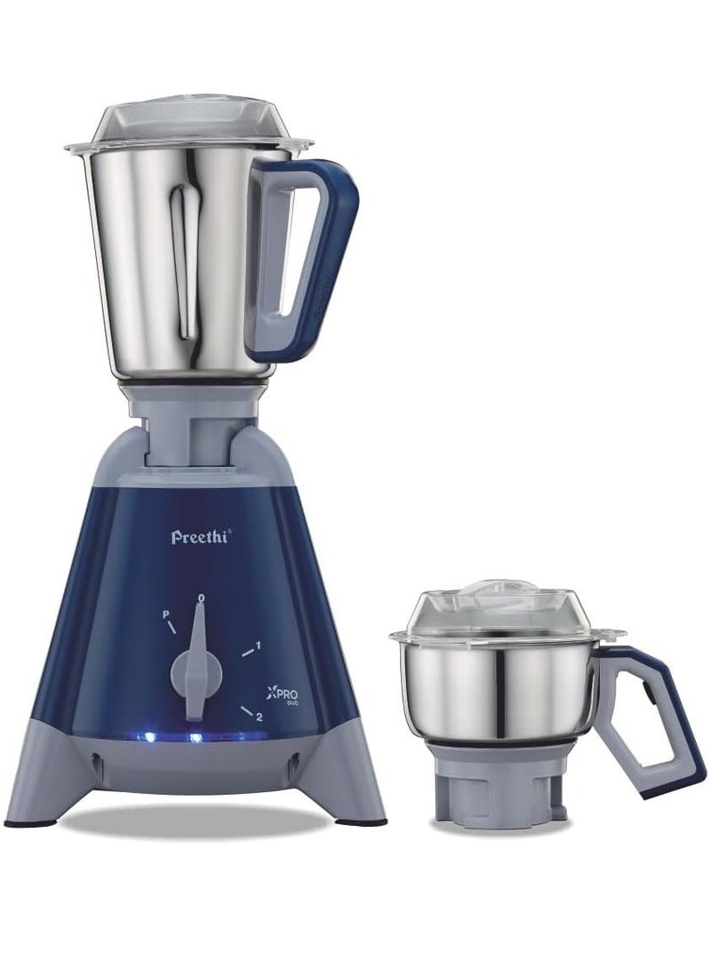 Preethi 1300-Watt Mixer Grinder Medium 2 L 1300 W Xpro Duo MG198 Deep Blue - Image 1