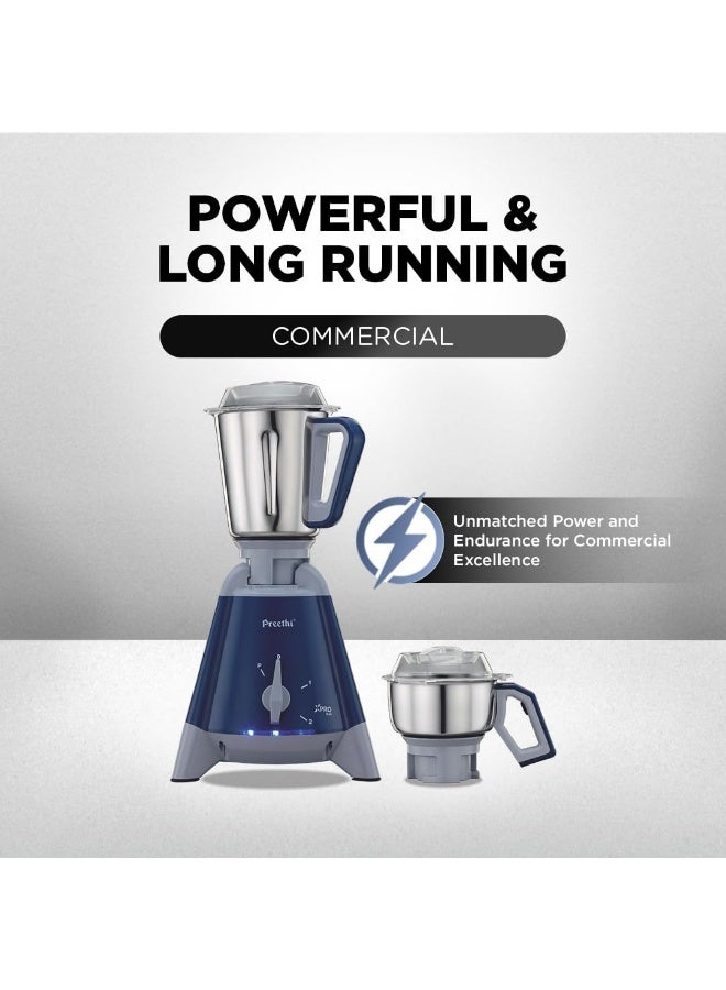 Preethi 1300-Watt Mixer Grinder Medium 2 L 1300 W Xpro Duo MG198 Deep Blue - Image 2