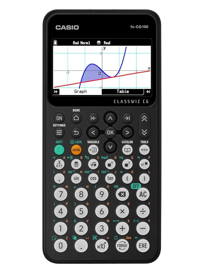 CASIO fx-CG100 (CLASSWIZ CG) Graphic Calculator - Black - Image 1