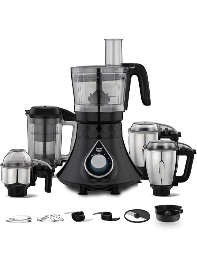 Preethi Zodiac Cosmo MG 236 Mixer Grinder 5 Jars 1.5 L 750 W MG-236 Black - Image 2