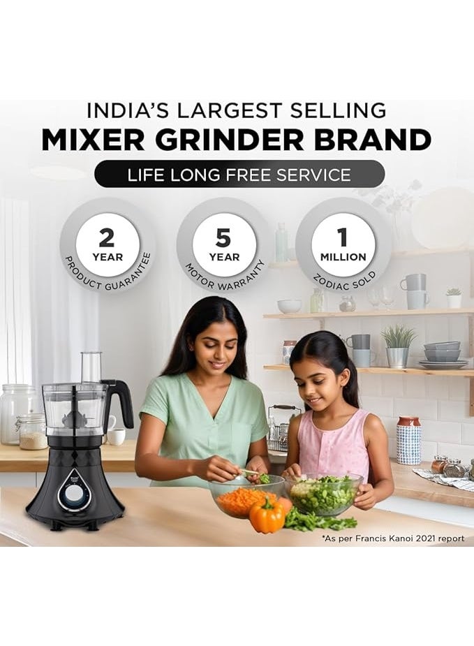 Preethi Zodiac Cosmo MG 236 Mixer Grinder 5 Jars 1.5 L 750 W MG-236 Black - Image 4